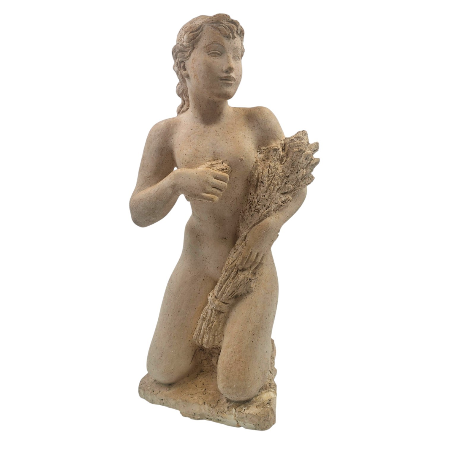 VADIM ANDROUSOV NU AGENOUILLE TERRE CUITE(ECLAT) NUMEROTEE 2/42 H 43 CM