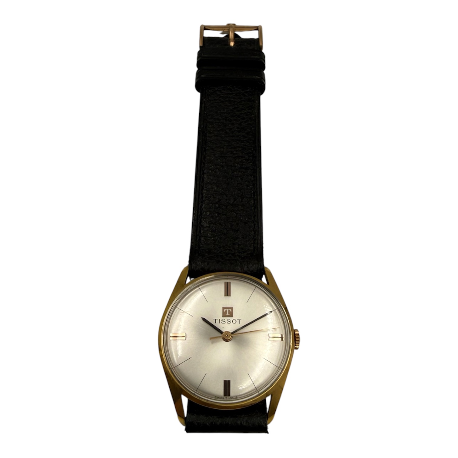TISSOT MONTRE MECANIQUE BOITIER PLAQUE OR (CLE 275T) CIRCA 1960-70
