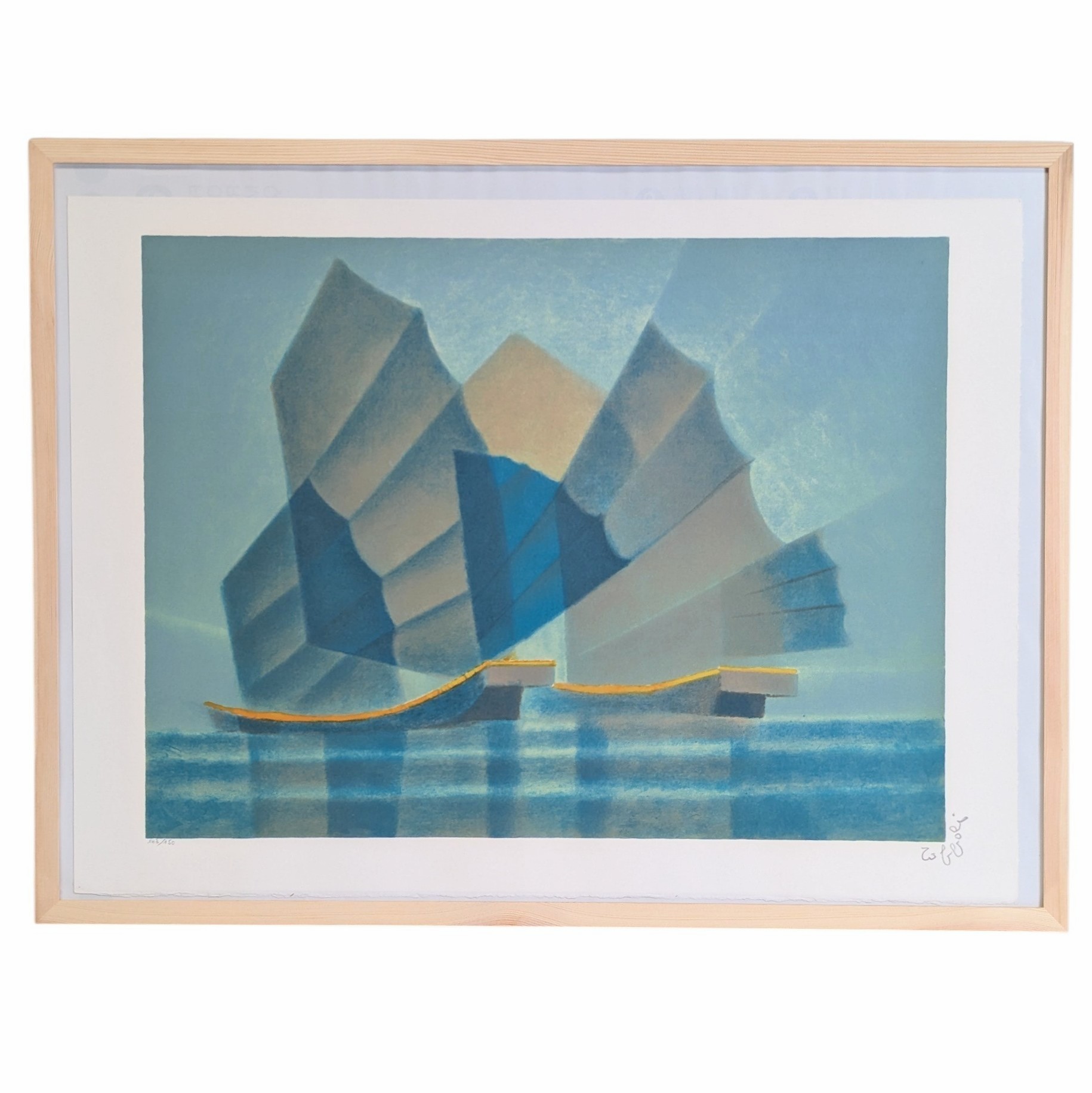 LITHOGRAPHIE TOFFOLI 47/67 CM LA JONQUE