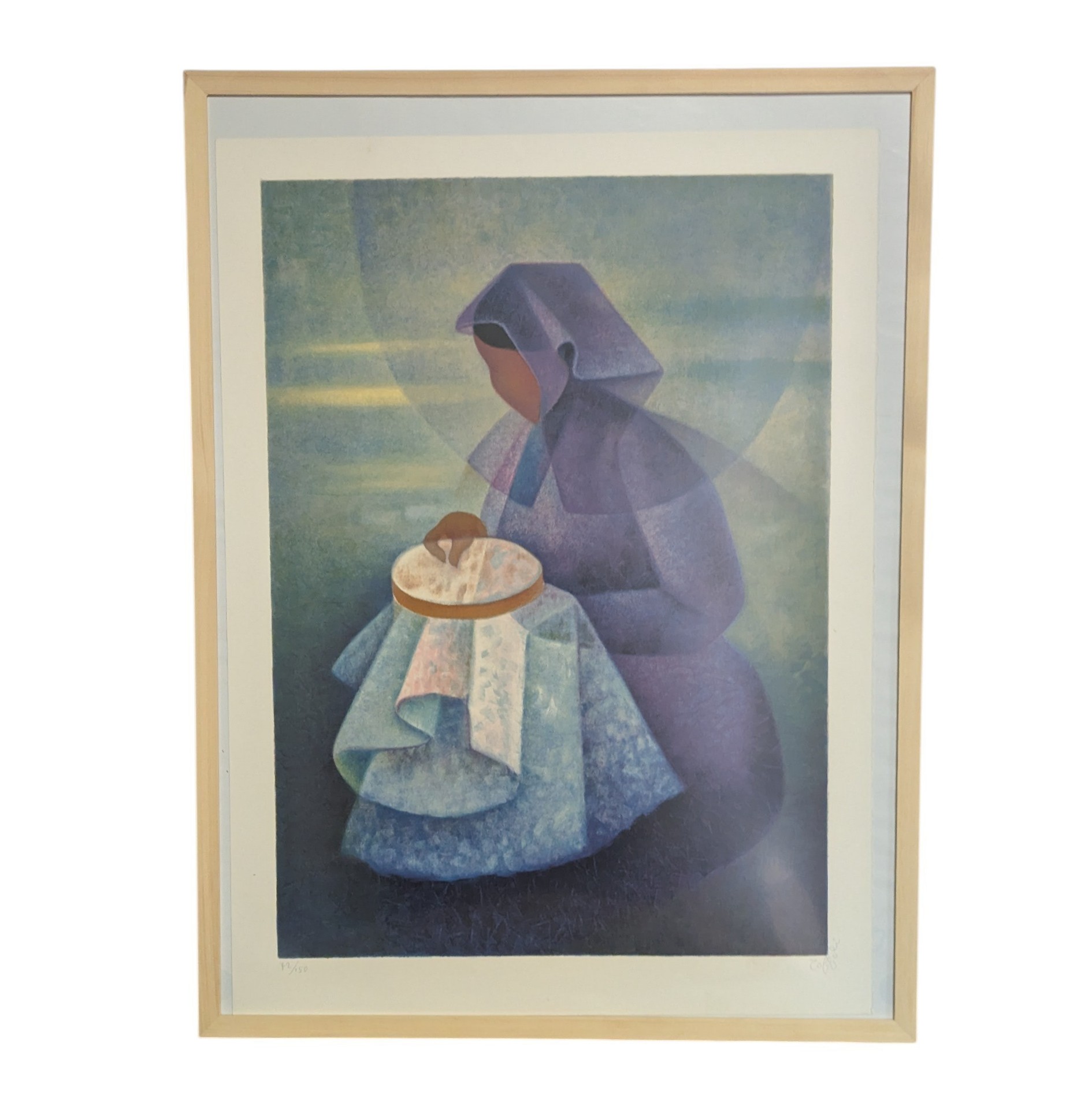 LITHOGRAPHIE TOFFOLI 47/67 CM LA COUTURIERE