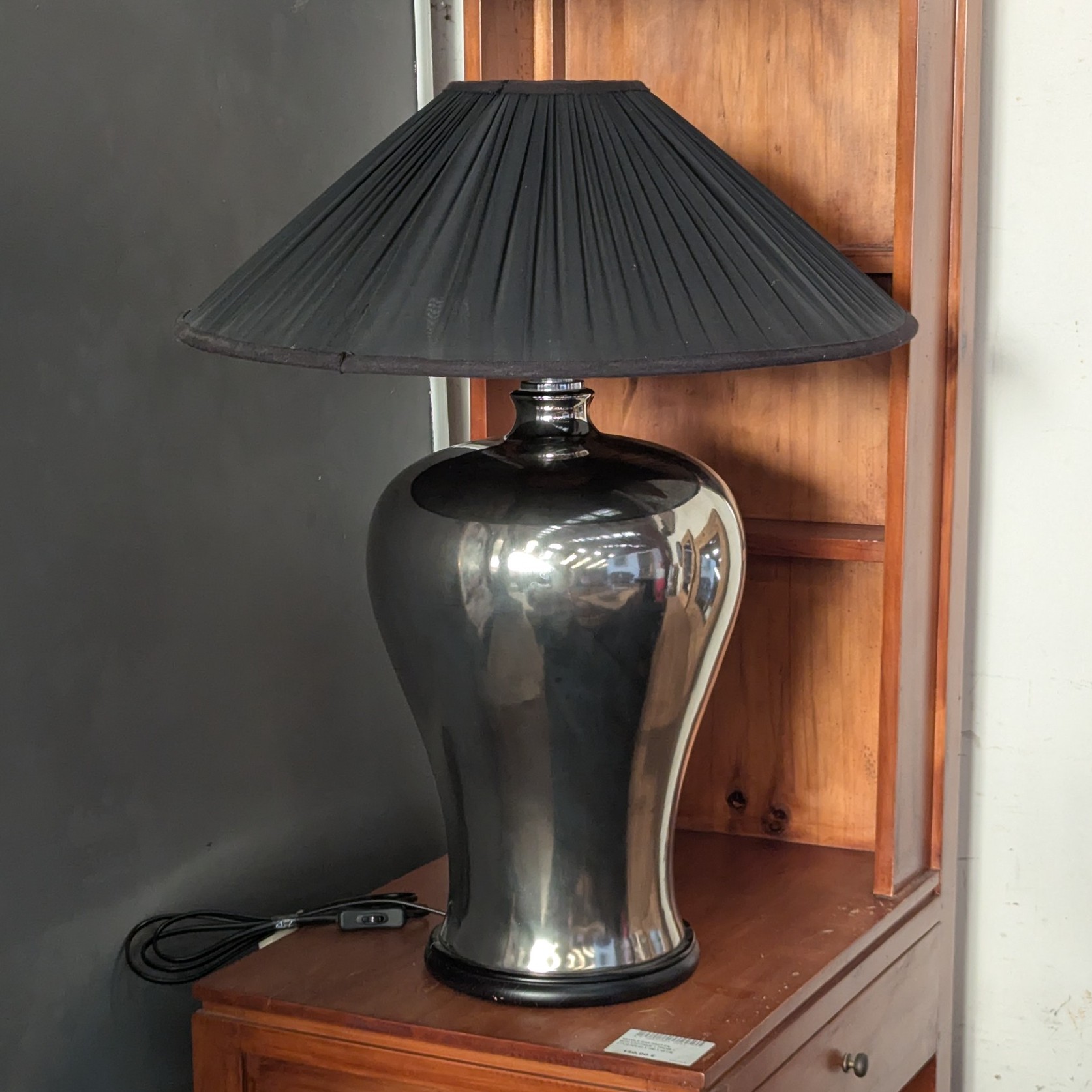 EICHHOLTZ GRANDE LAMPE A POSER PIED METAL 73 CM