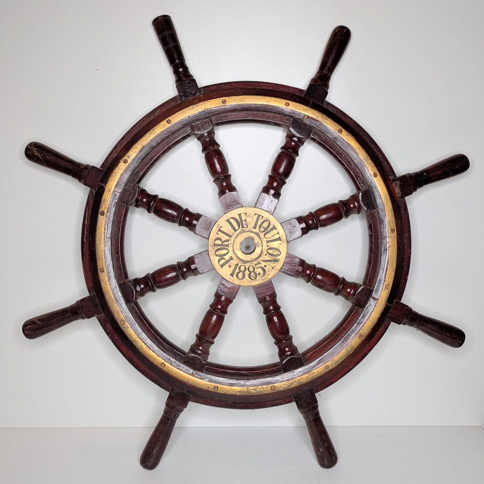 BARRE DE BATEAU PORT DE TOULON 1885  DIAM 91 CM
