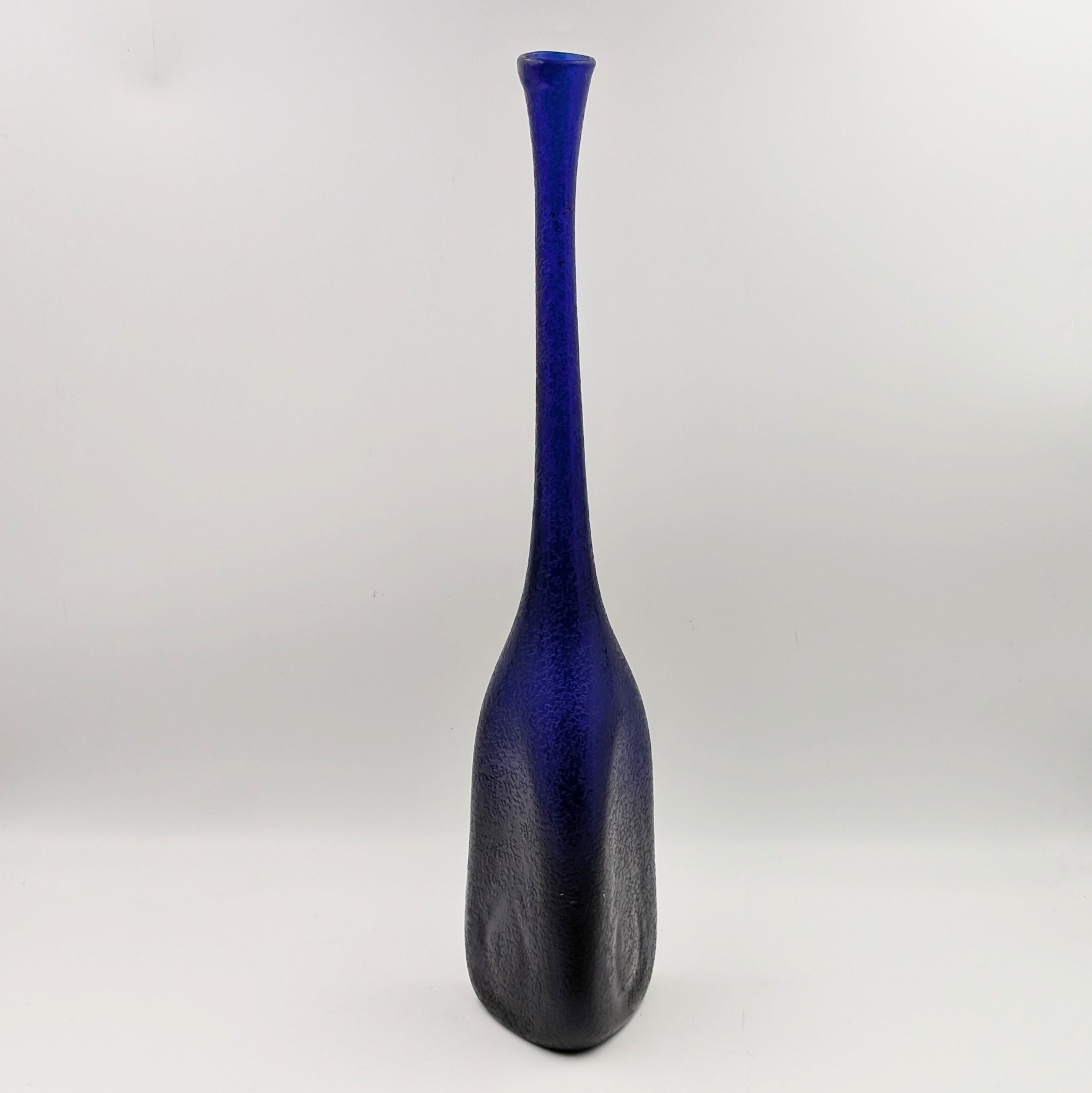 MURANO ANNEES 50 EN VERRE BLEU GRANITE H 83 CM