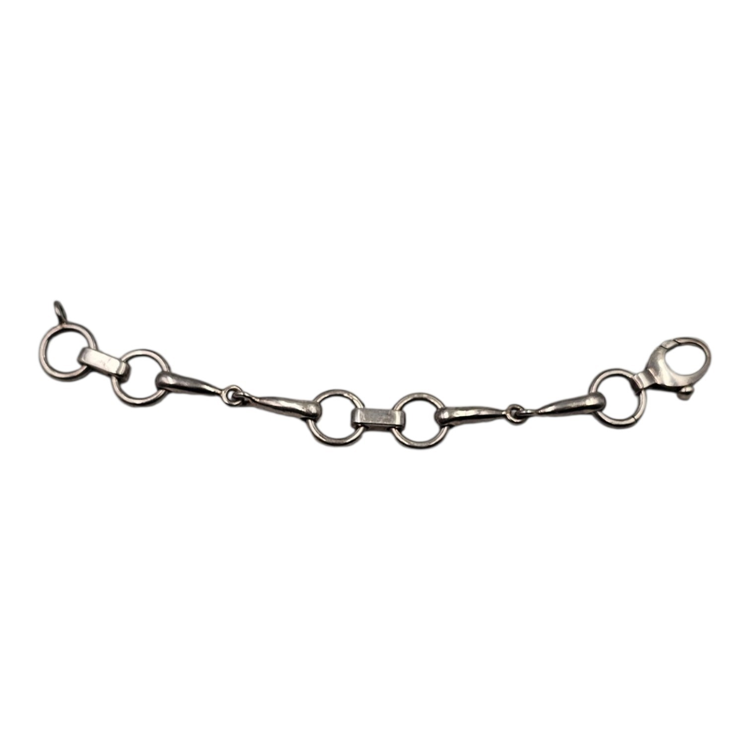BRACELET EN ARGENT (MINERVE) MAILLONS EQUESTRE (ORF. L ANCRE MARINE) 46.61 GR