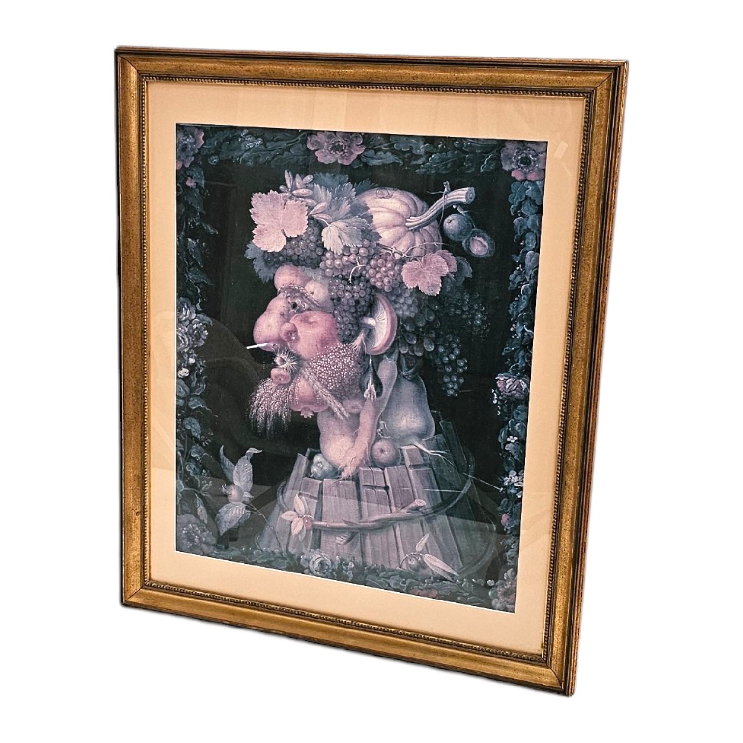 REPRODUCTION ENCADREE DU TABLEAU L AUTOMNE (1573) GIUSEPPE ARCIMBOLDO 74 X 90 CM