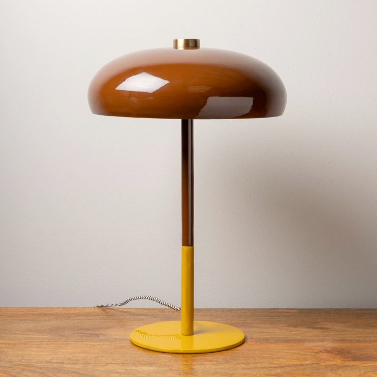 LAMPE CHAMPIGNON PIED OCRE