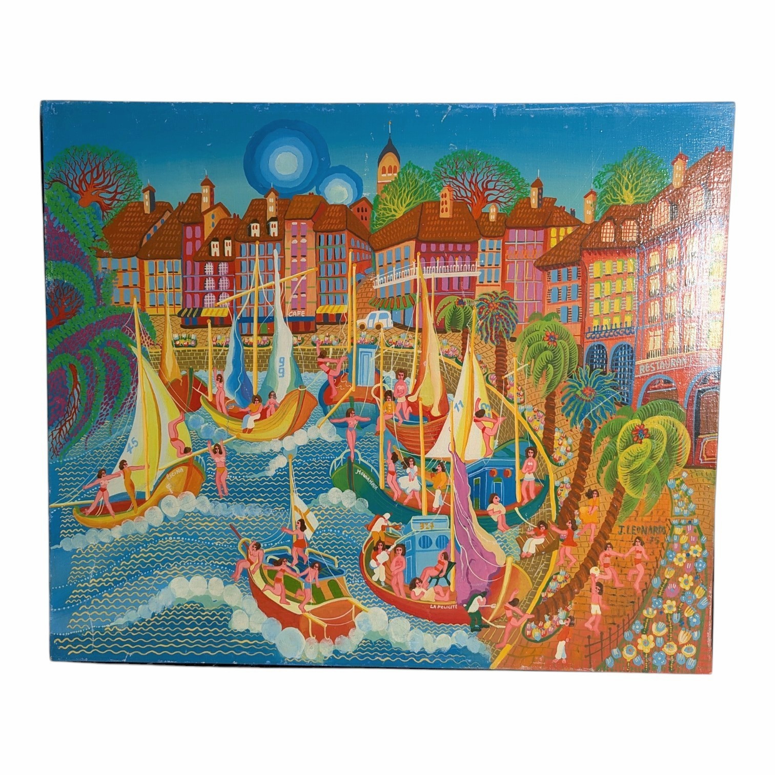 J LEONARDI BORD DE MER 55 x 46 CM