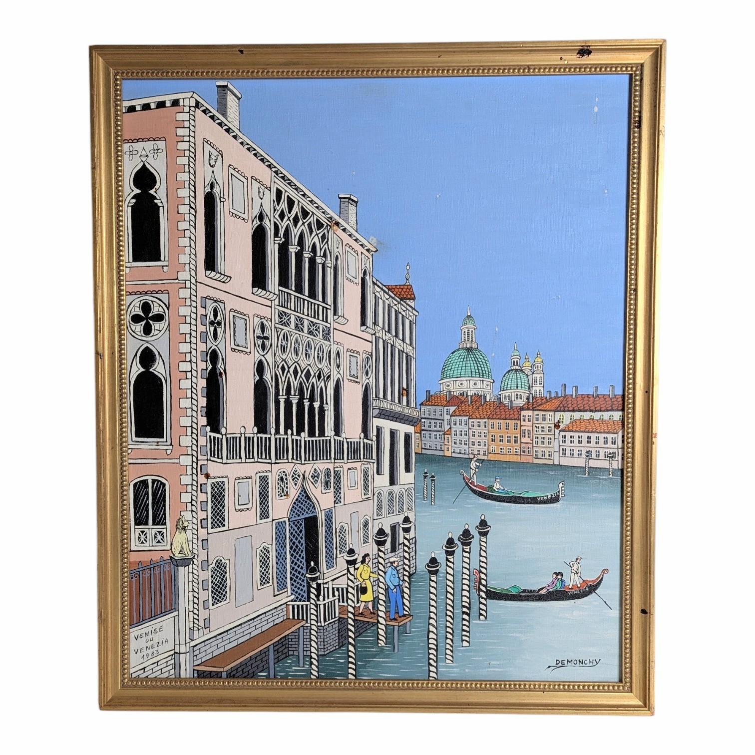 DEMONCHY HST VENISE LE GRAND CANAL 65 x 54 CM