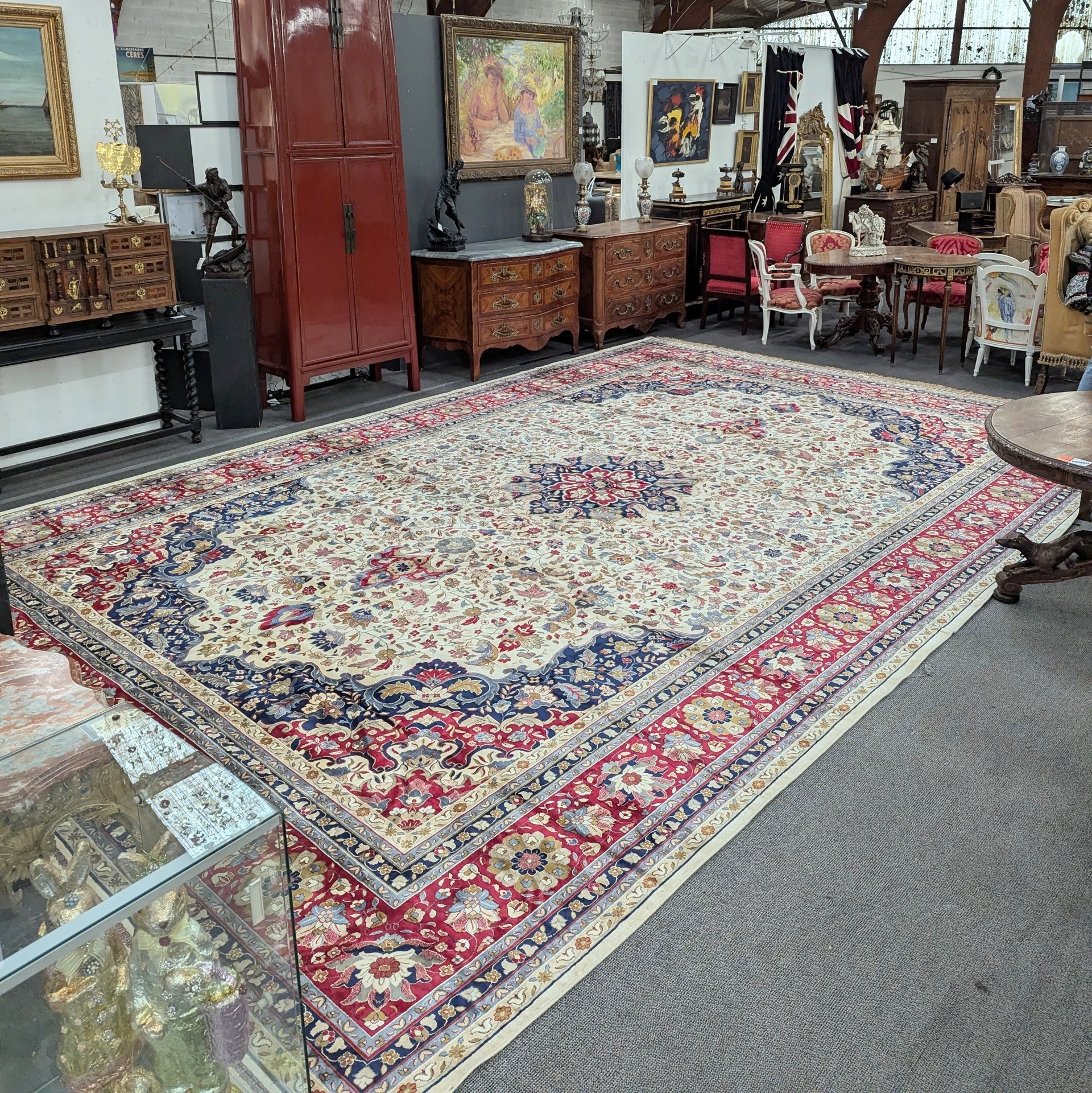 IMPORTANT TAPIS D ORIENT DECOR FLEURI 6 M X 4 M