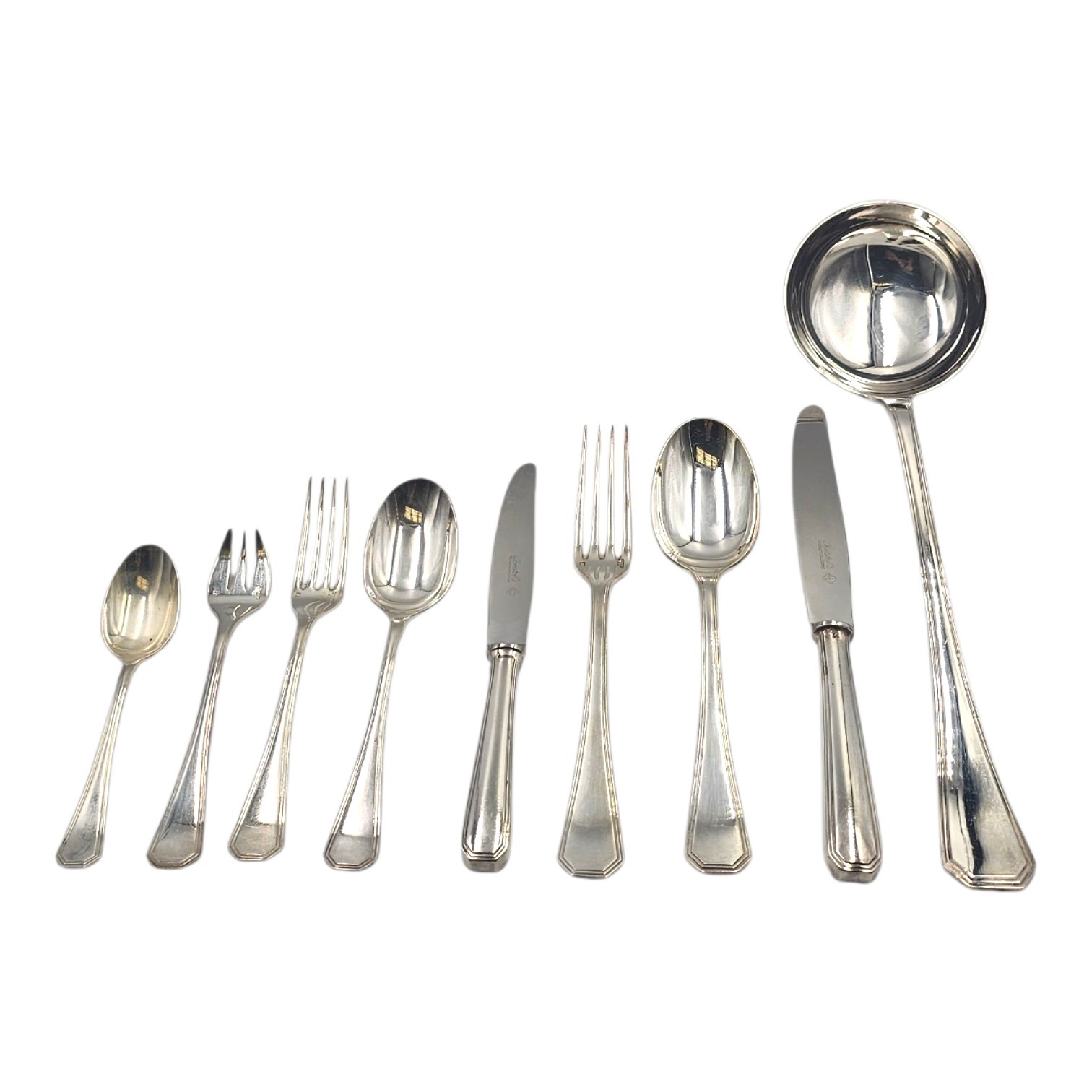 CHRISTOFLE AMERICA MENAGERE 97 PIECES EN METAL ARGENTE + COFFRET