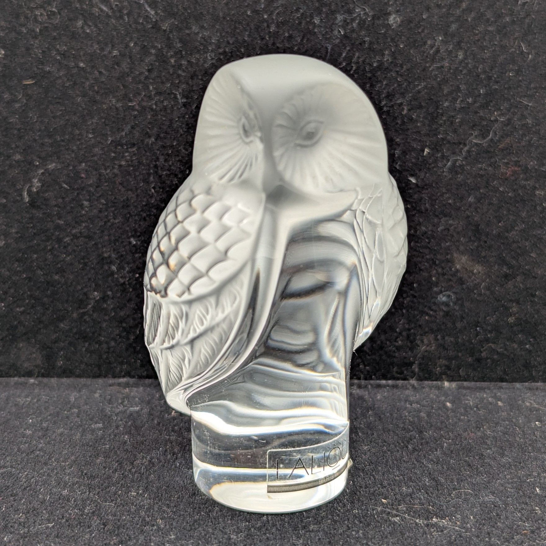 RENE LALIQUE CHOUETTE EN CRISTAL 6.5 CM