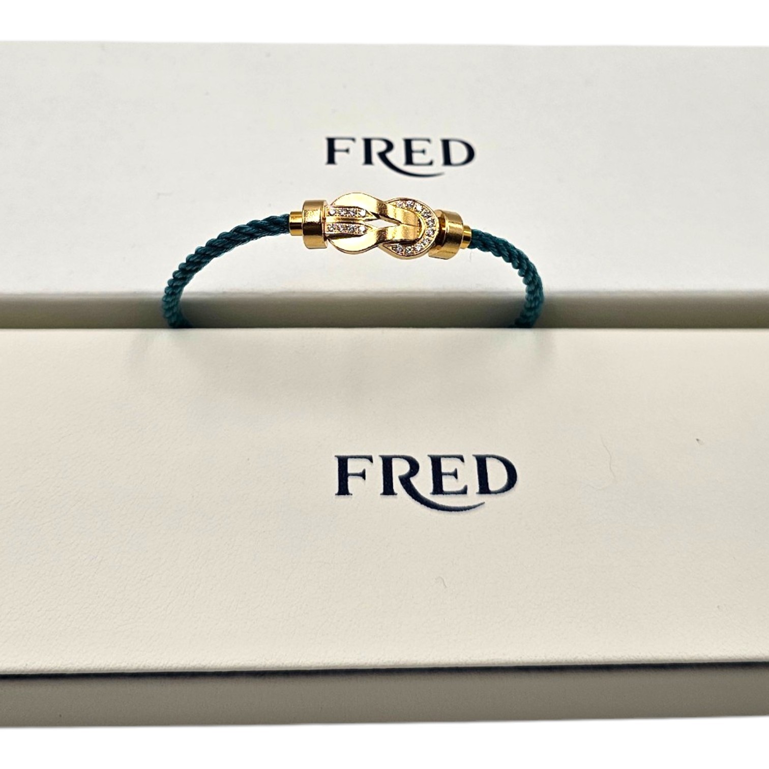 FRED BRACELET CHANCE INFINIE MM OR (750) 18 DIAMANTS (1713522) T15 + ECRIN FACT