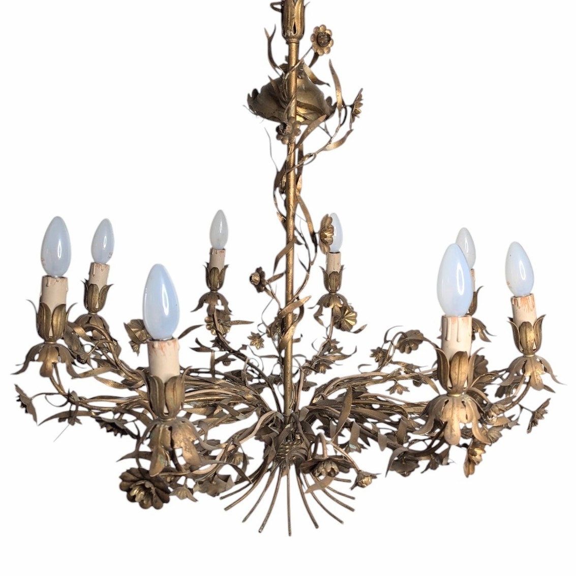 SUSPENSION DE STYLE 8 FEUX DECOR DE FEUILLAGE 