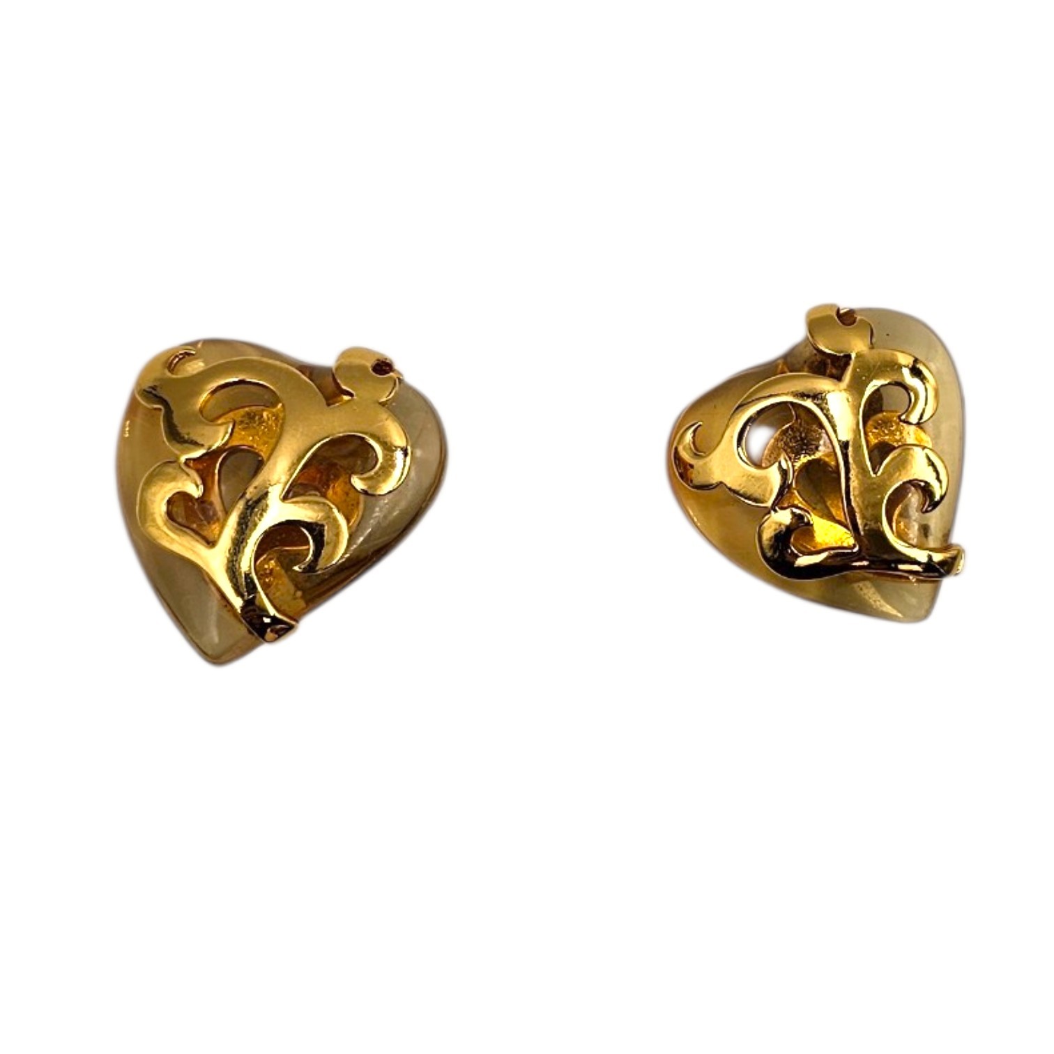 YSL YVES SAINT LAURENT B.O. A CLIP  COEUR  PAR GOOSSENS VINTAGE CIRCA 1980