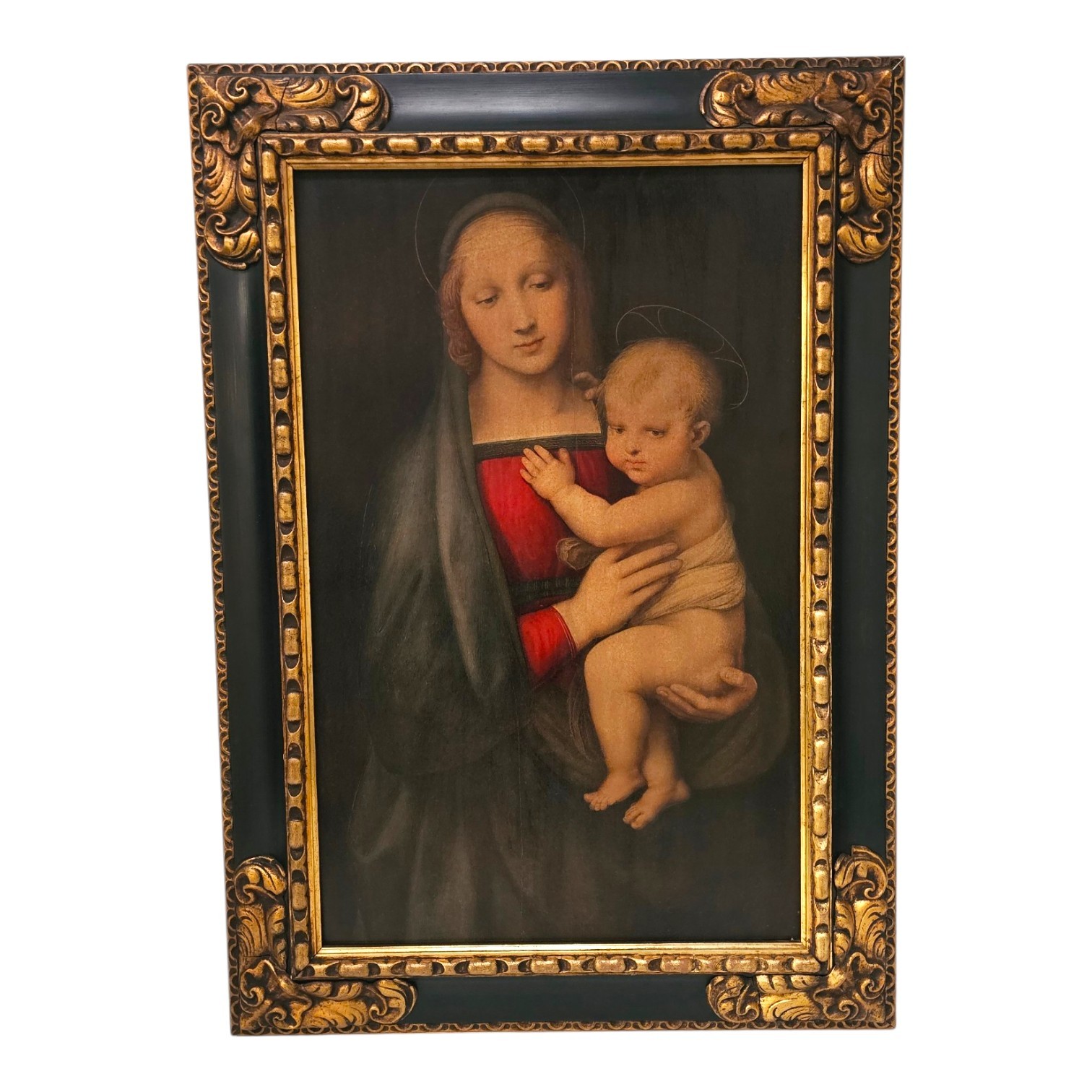HSP REPRODUCTION DE LA MADONE DU GRAND DUC DE RAPHAEL 54X34CM H CADRE