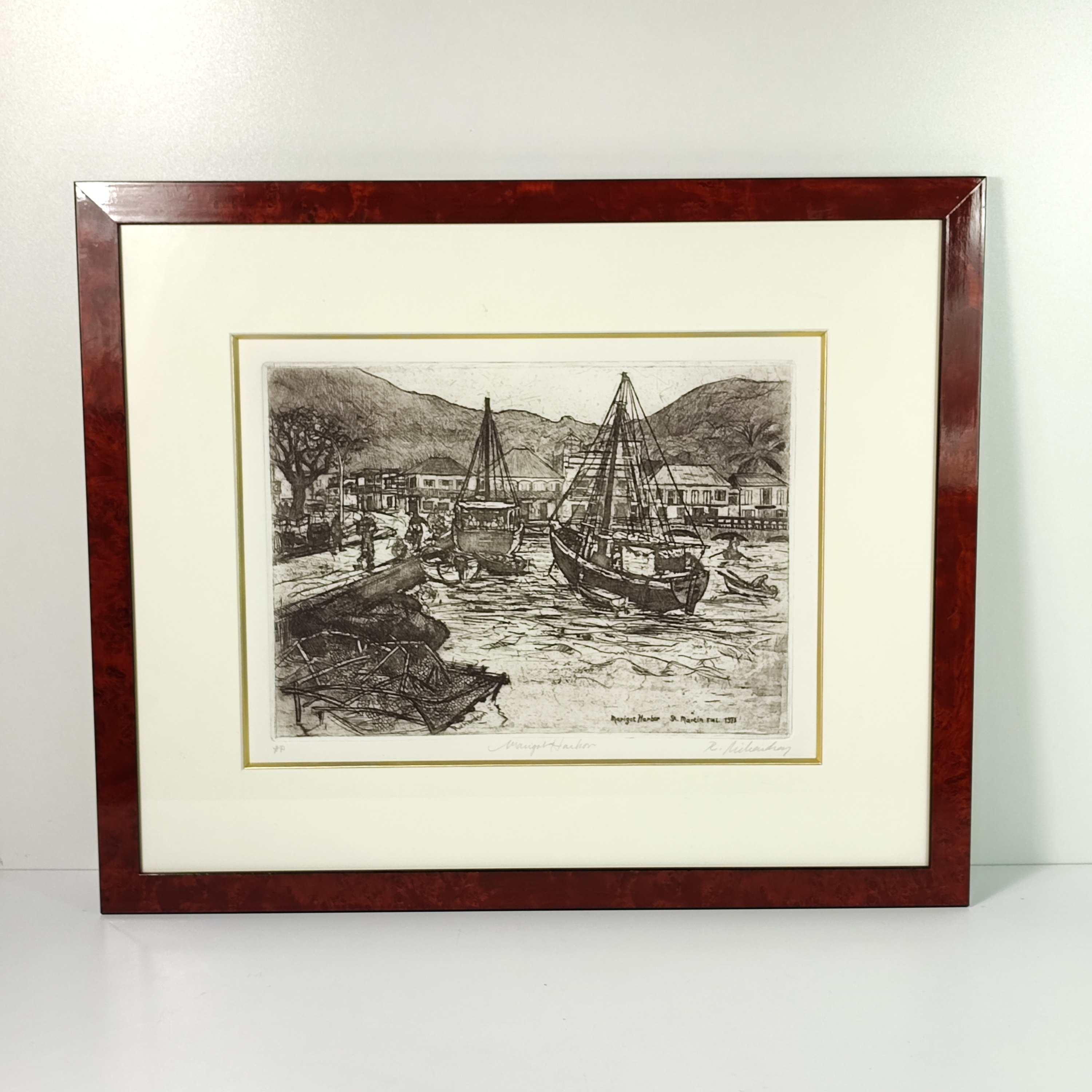 RICHARDSON GRAVURE MARIGOT HARBOR