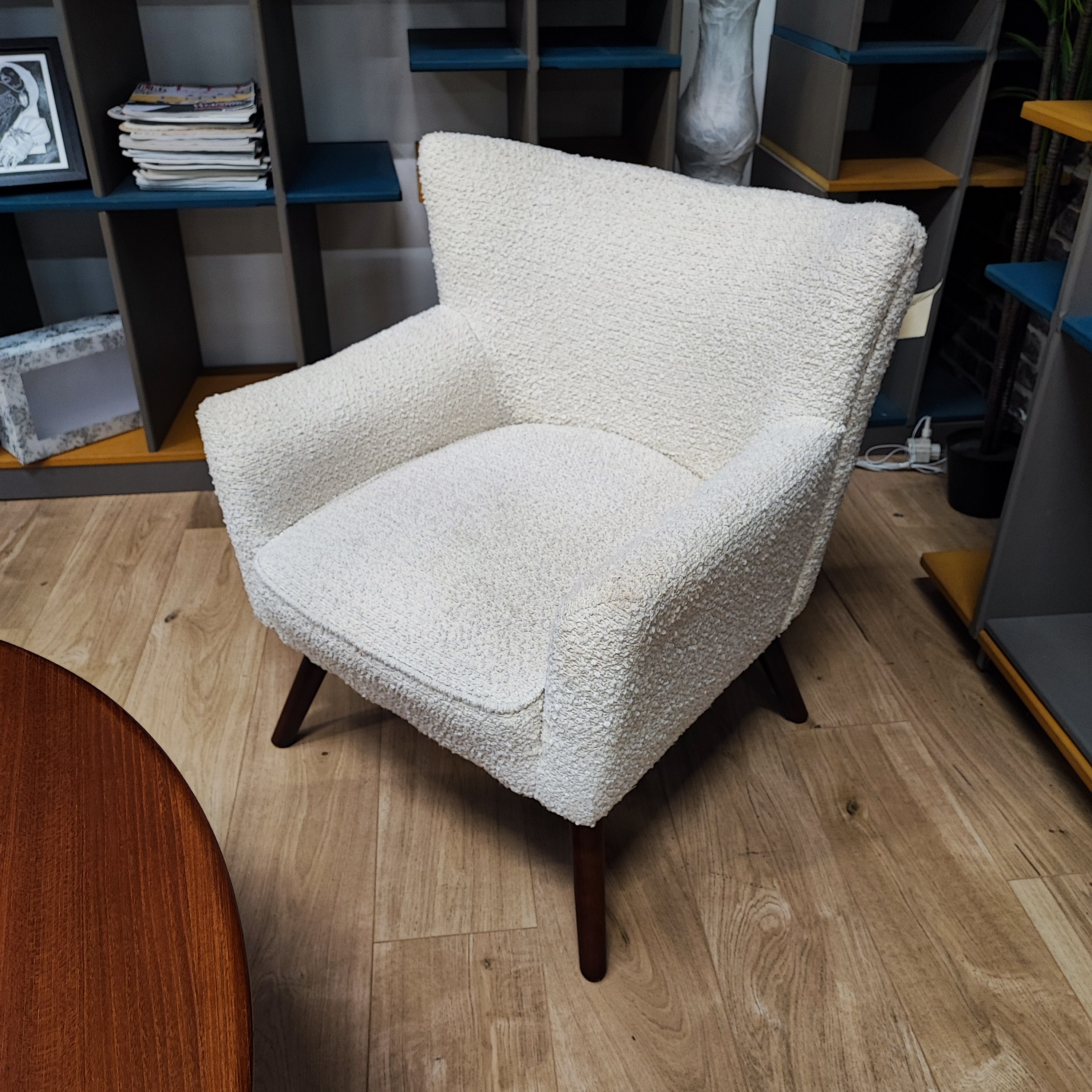 FAUTEUIL TISSU CREME 