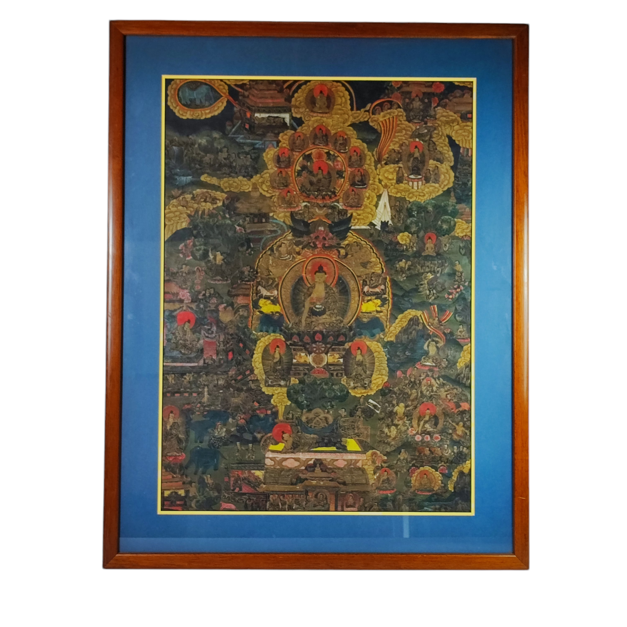 MANDALA THANGKA ANCIEN 72 x 52 CM