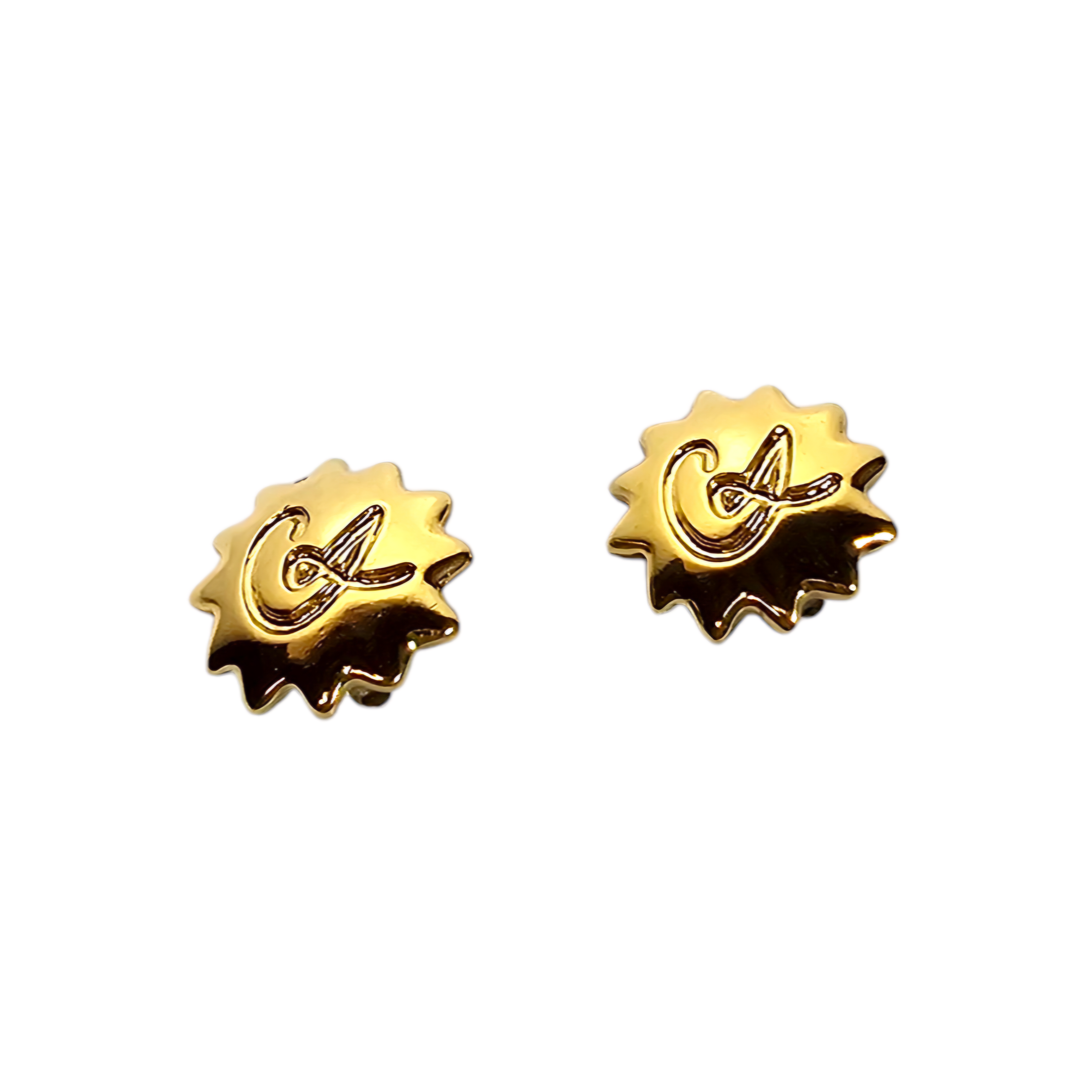 CHRISTIAN LACROIX BOUCLES D OREILLES A CLIP ETOILE EN METAL DORE