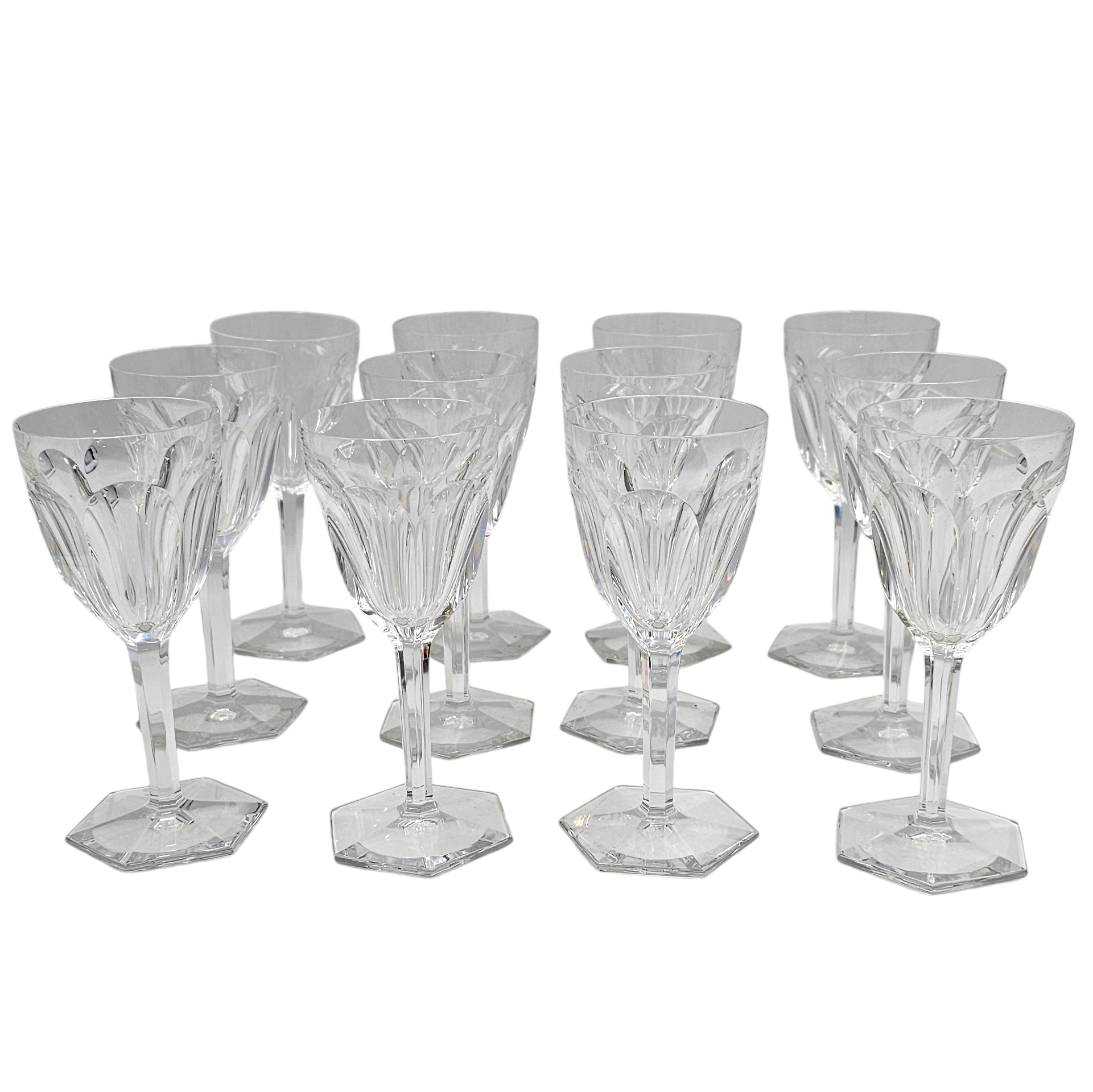 BACCARAT COMPIEGNE 12 VERRES A VIN BLANC