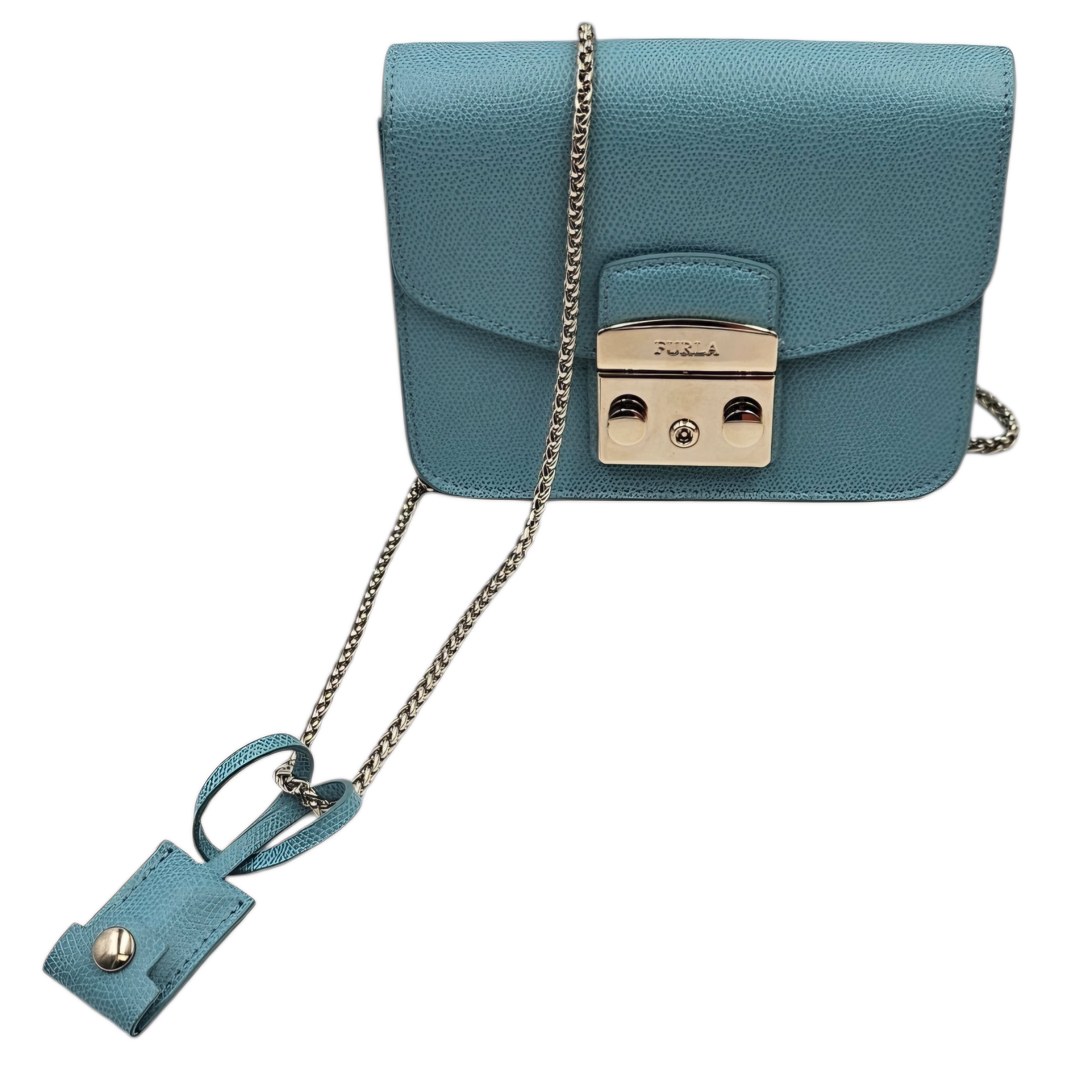 FURLA MINI SAC METROPOLIS EN CUIR COULEUR MINTY + DUST BAG