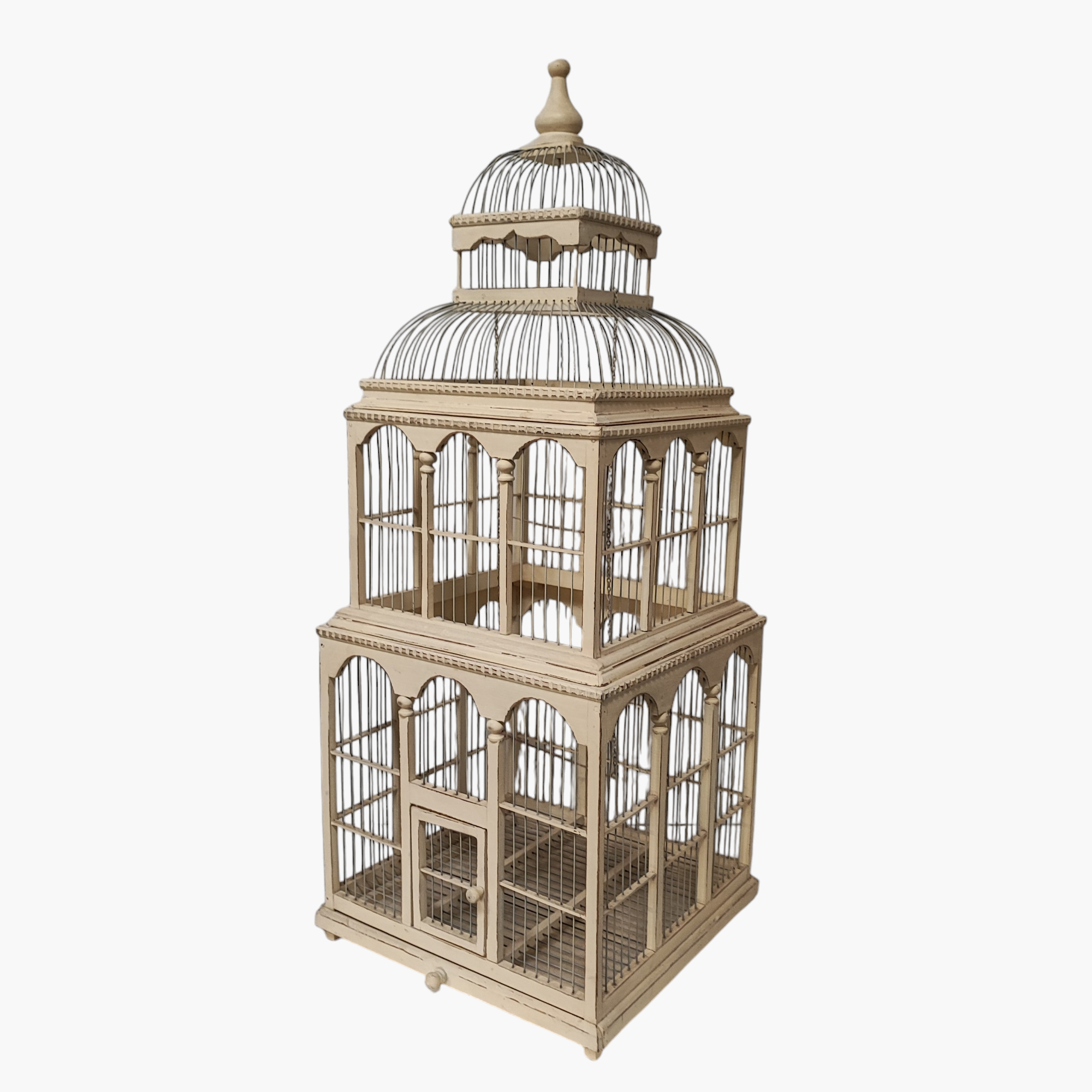 GRANDE CAGE A OISEAU DE STYLE VICTORIEN 104 x 40 x 40 CM 