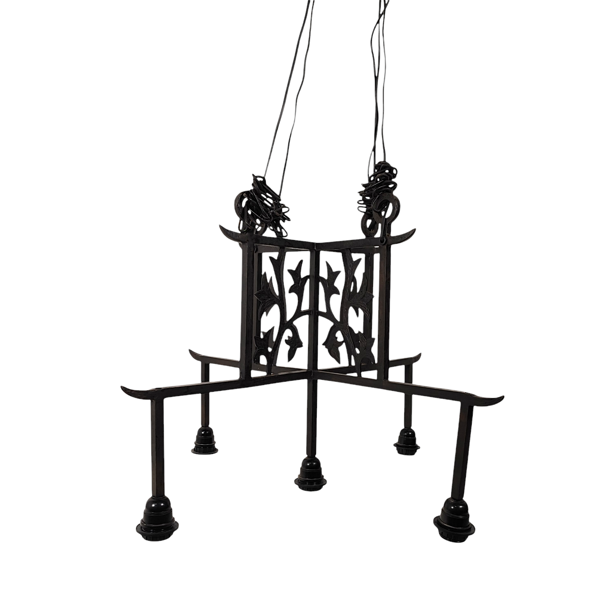 &  OBJET INSOLITE SUSPENSION FER FORGE 52 X 48 CM 