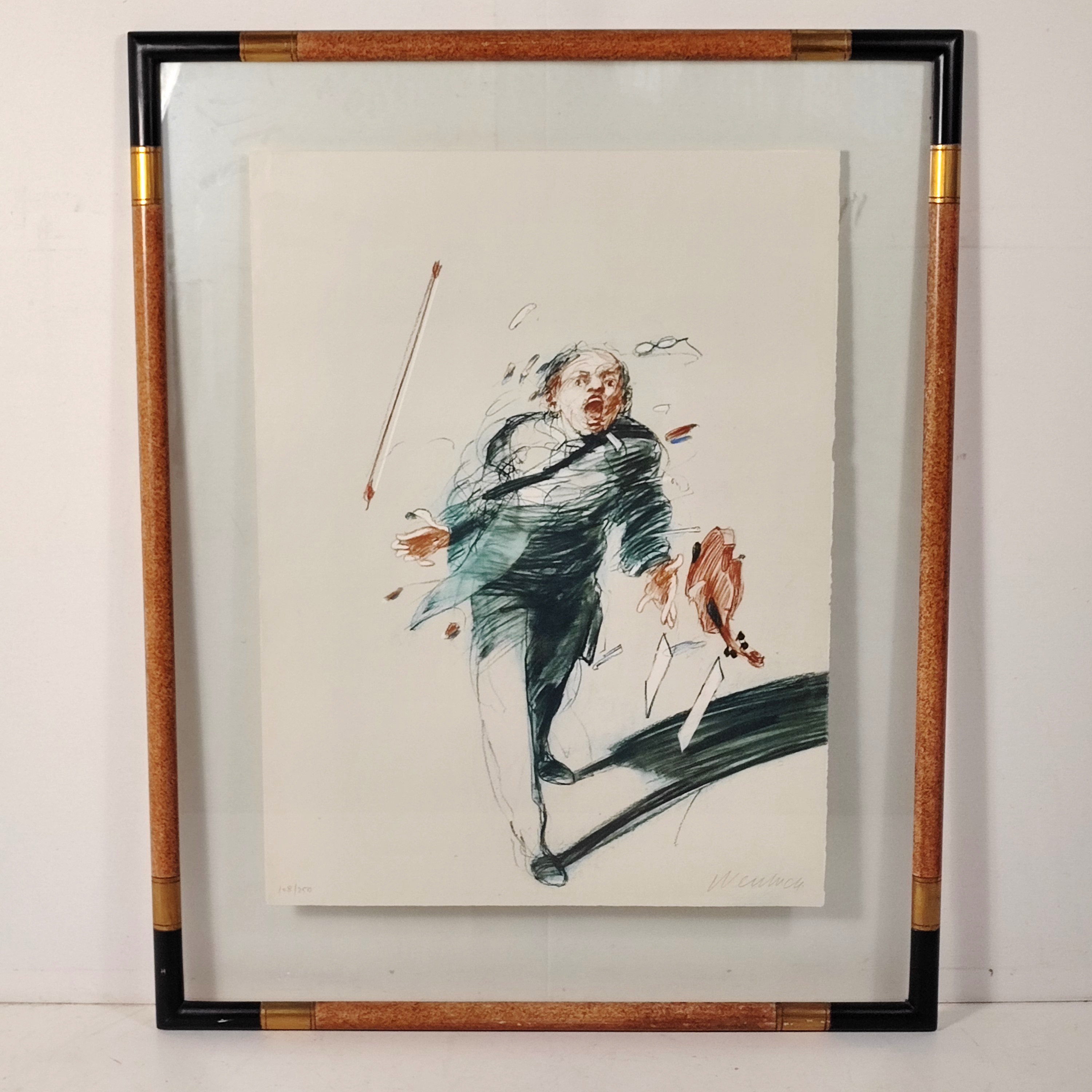 WEISBUCH LITHOGRAPHIE LE VIOLONISTE 76 x 56 CM HC