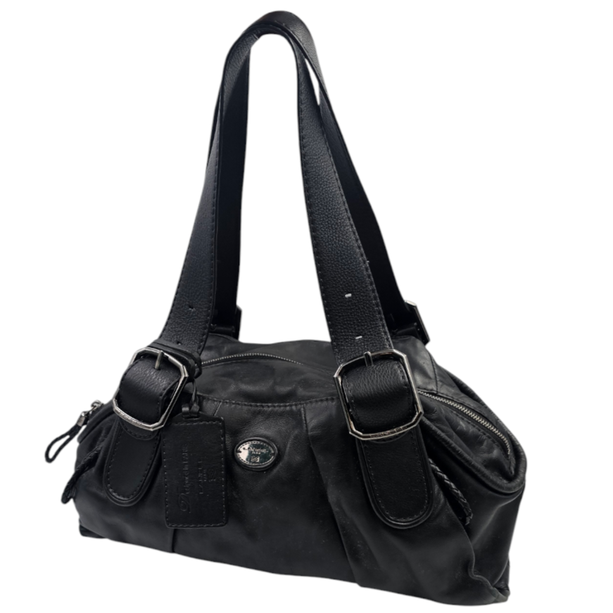 LANCEL SAC HOBO EN CUIR NOIR BIJOUTERIE NOIRE