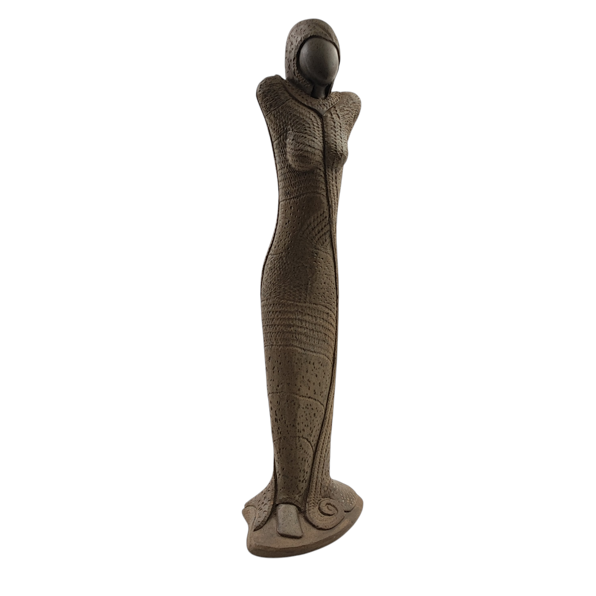 SCULPTURE FEMININE EN PIERRE DE SAVON 69/15 CM