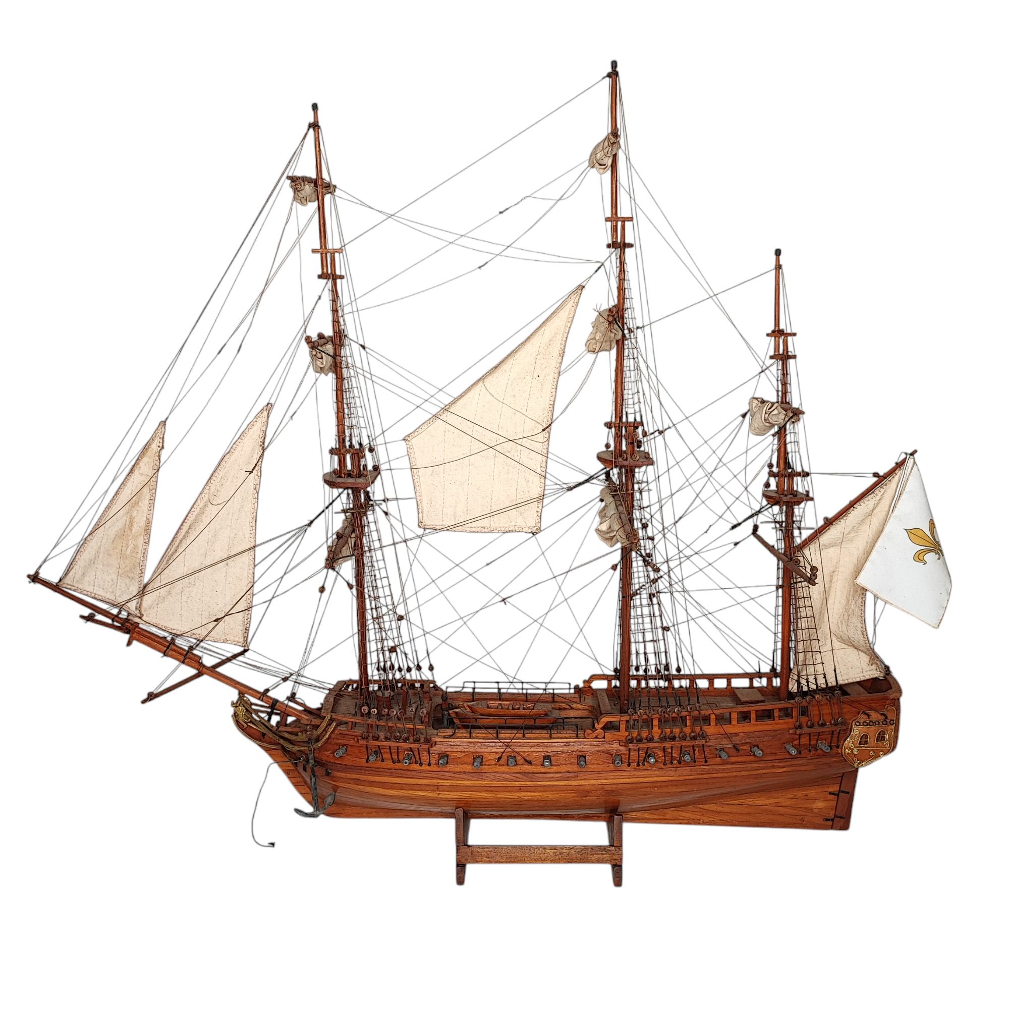 MAQUETTE DE GALION EN BOIS 85 X 75 x 30 CM