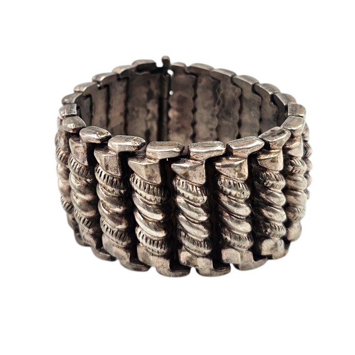 BRACELET MANCHETTE AVEC TIGE DE SECURITE EN ARGENT (925) 125.81 GR