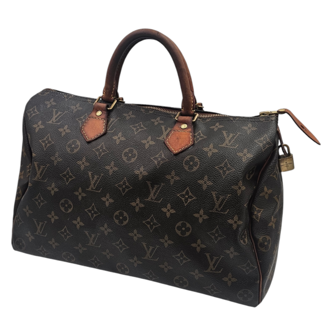 LOUIS VUITTON SAC SPEEDY 35 (DU4100) TOILE MONOGRAM EN L ETAT