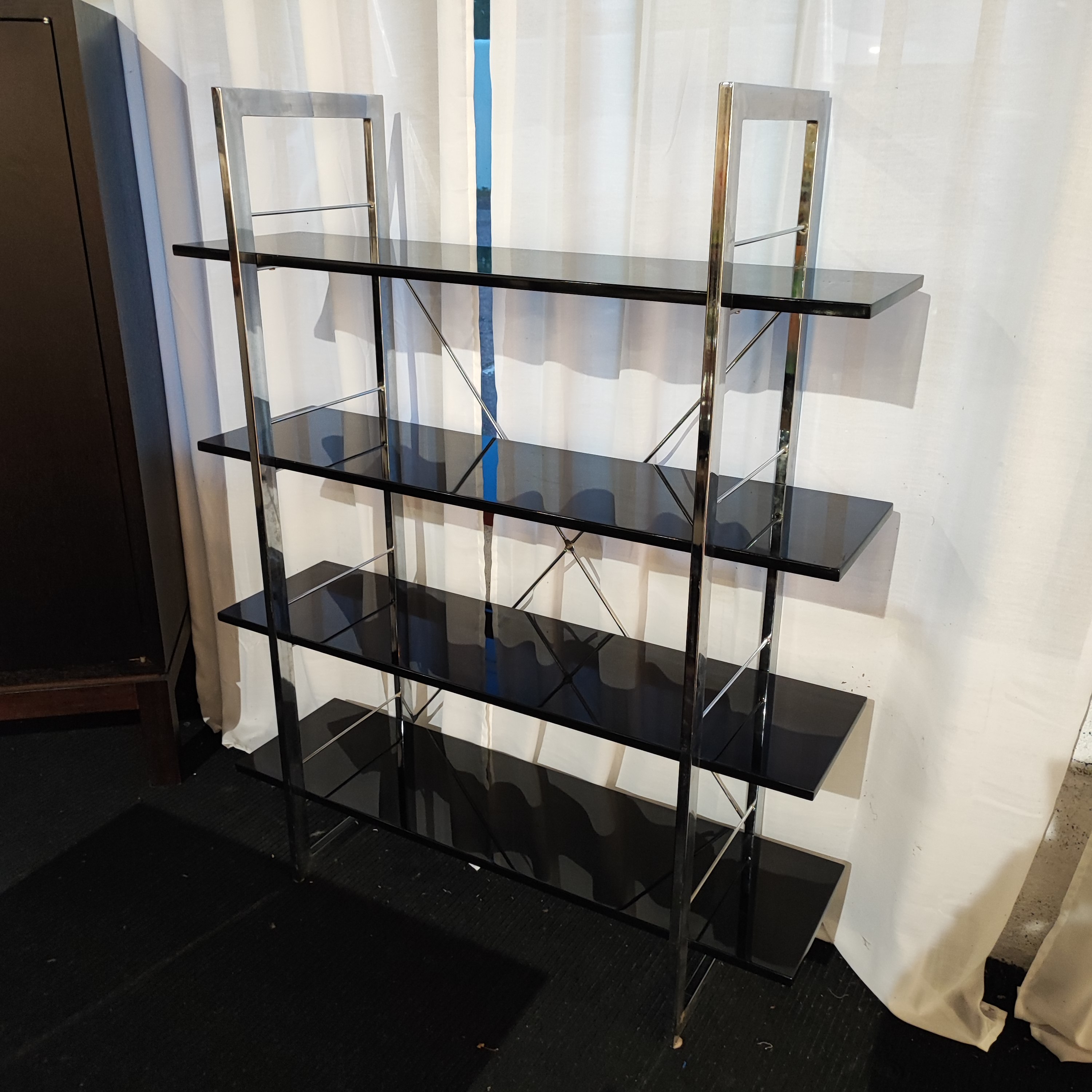 ETAGERE DESIGN 4 PLATEAUX 120/150/41 CM STRUCTURE METAL