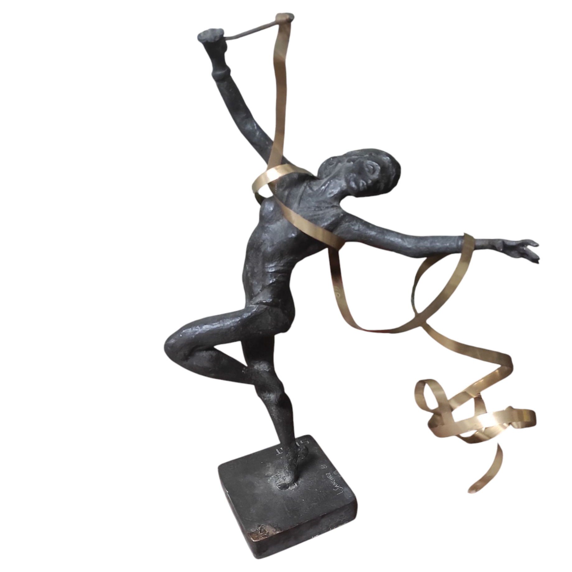 LUIS SANCHEZ / SEAT GYMNASTE EN BRONZE H.38 CM 175 EXEMPLAIRES 