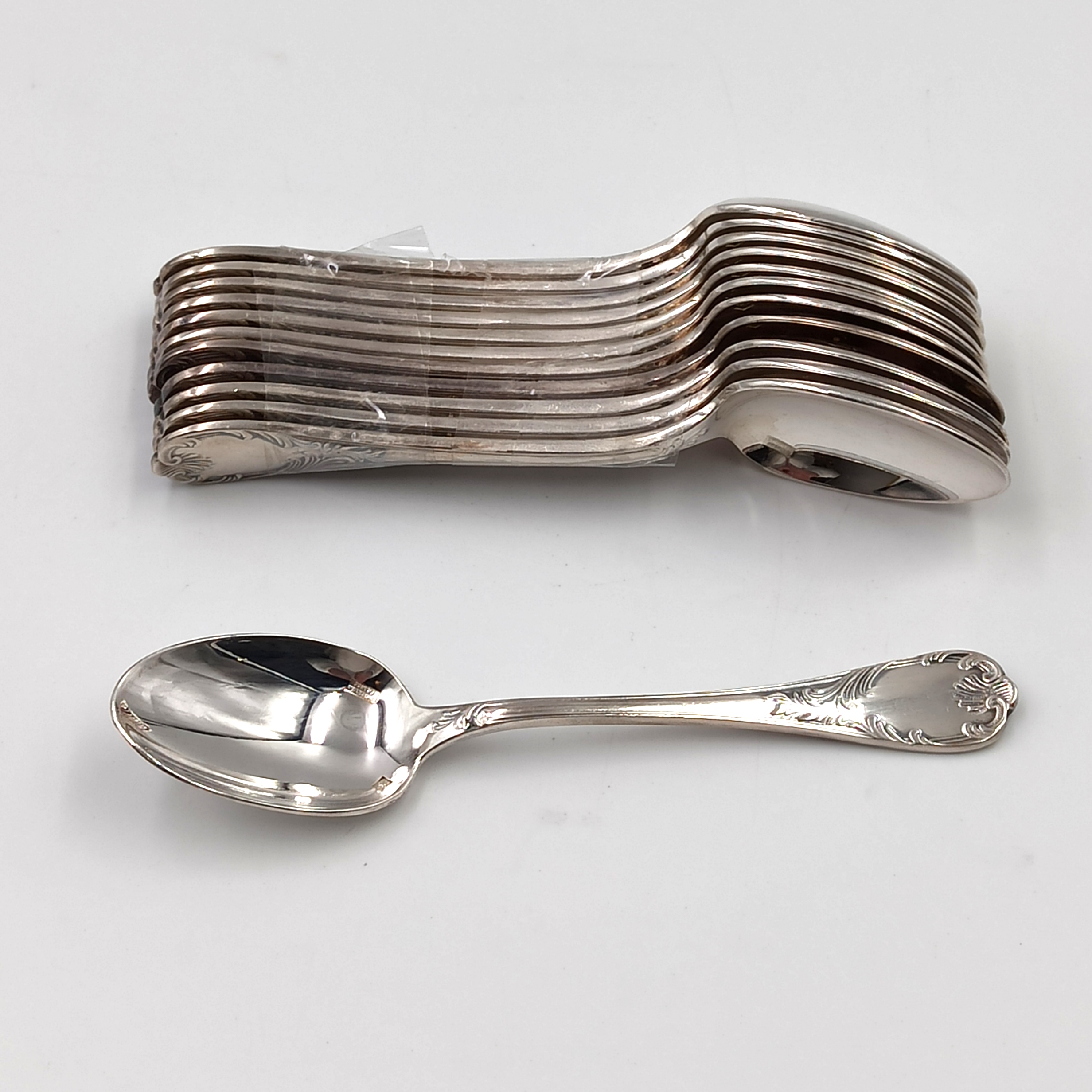 CHRISTOFLE MARLY 12 CUILLERES A MOKA EN METAL ARGENTE