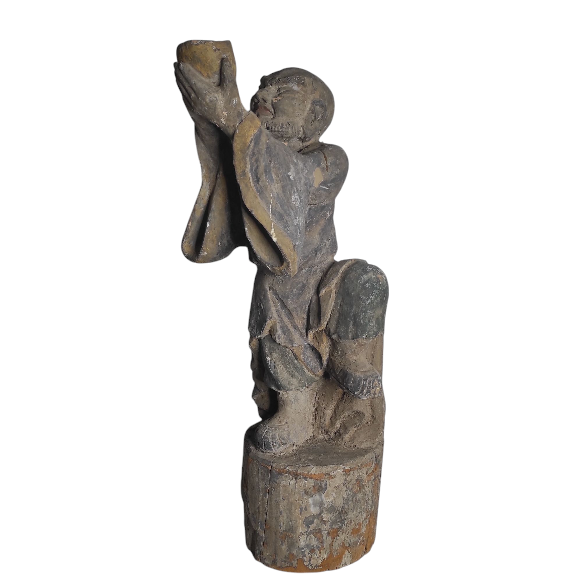 STATUE HOMME TENANT UNE COUPE 33/87 CM